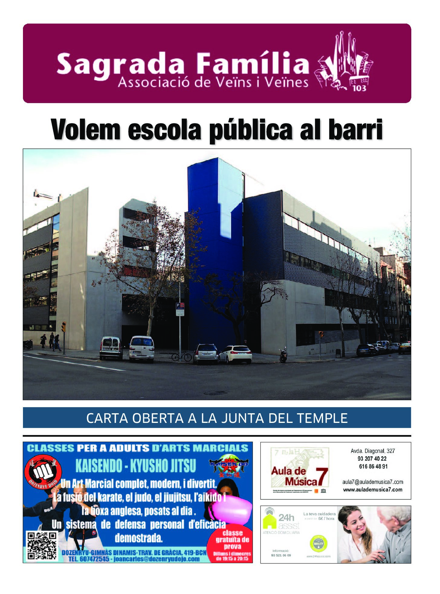2016 DESEMBRE NÚM. 103 Associació de Veïns SAGRADA FAMÍLIA