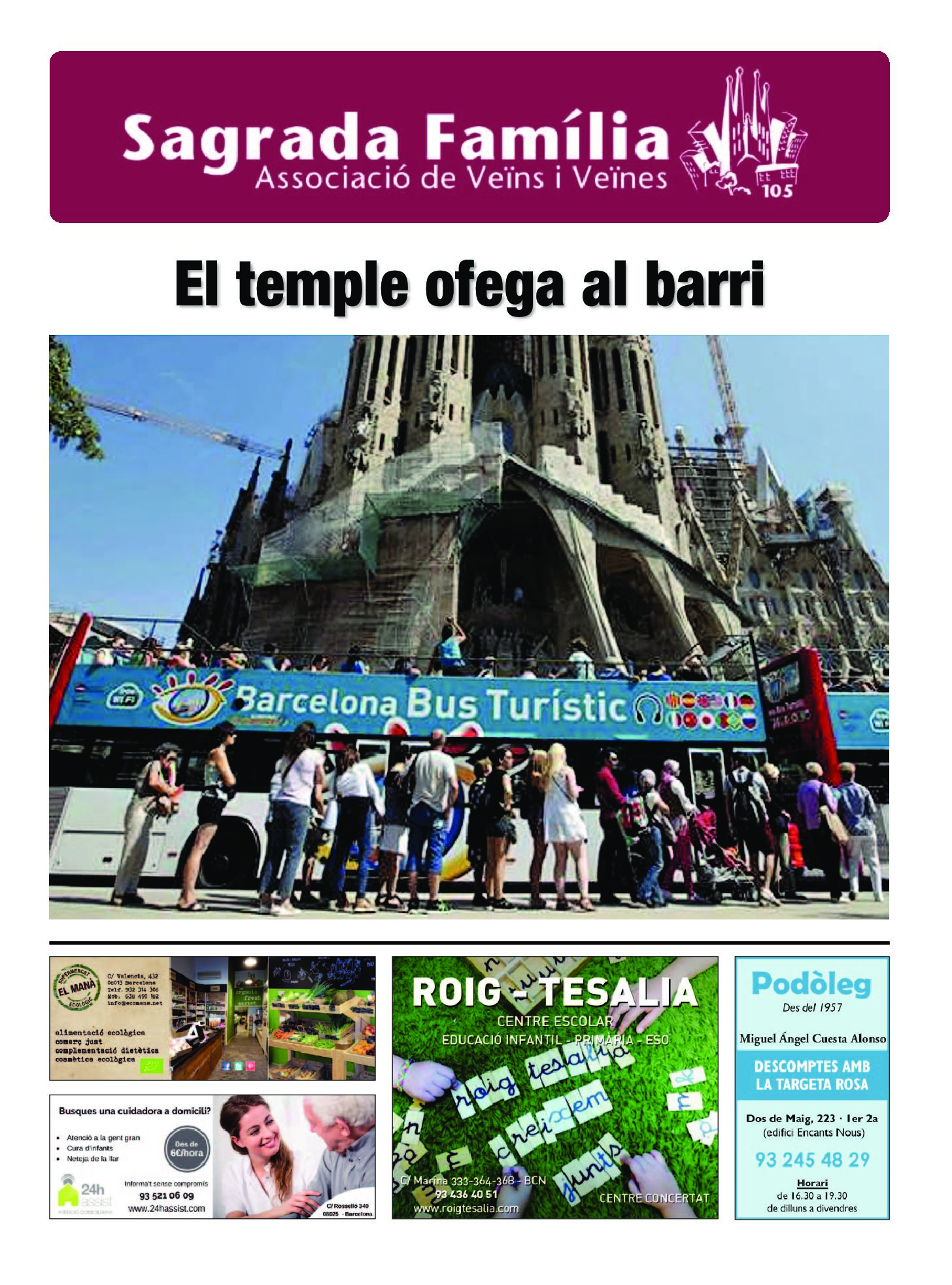 2017 ABRIL NÚM. 105 Associació de Veïns SAGRADA FAMÍLIA
