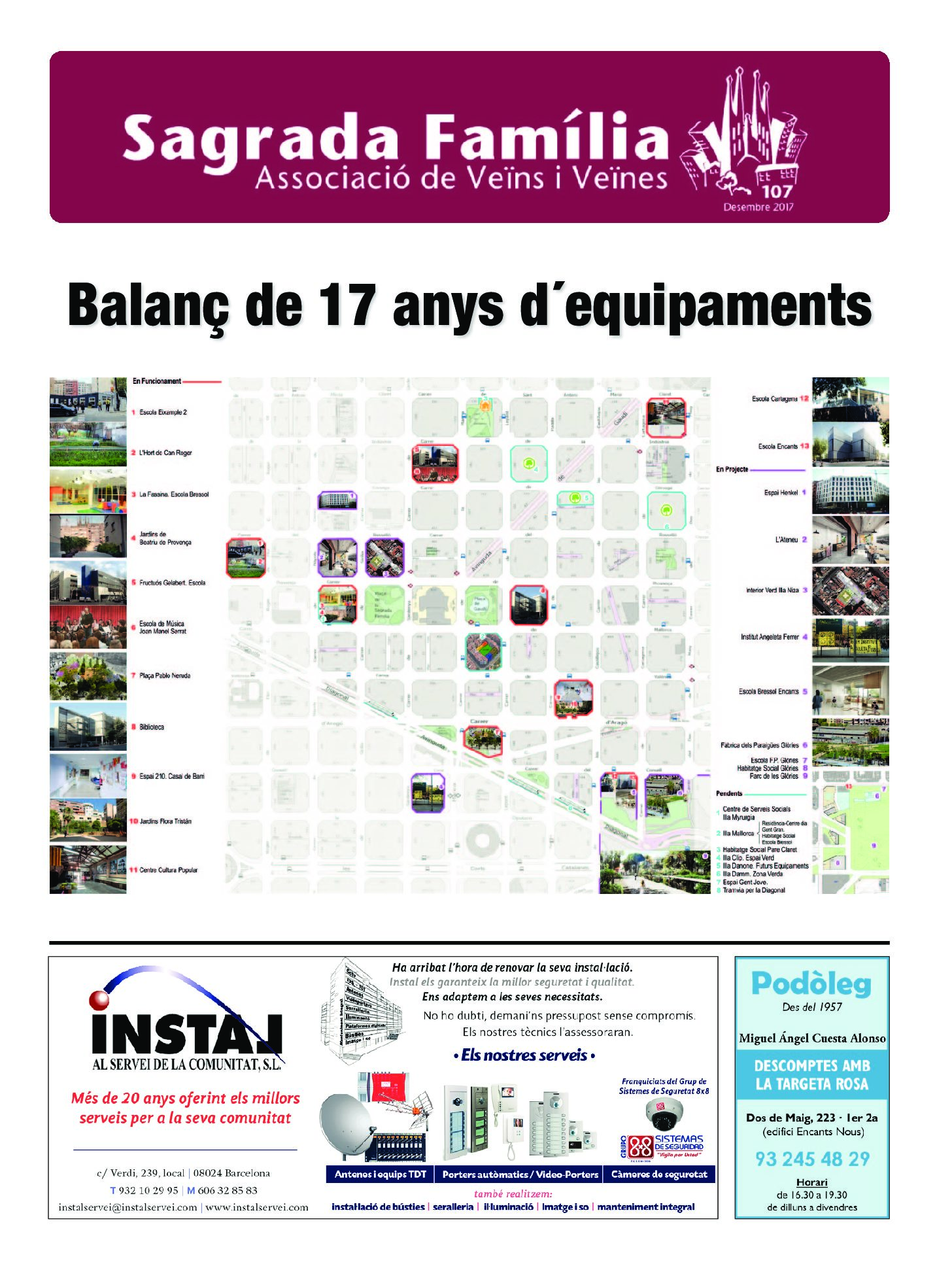 2017 DESEMBRE NÚM. 107 Associació de Veïns SAGRADA FAMÍLIA