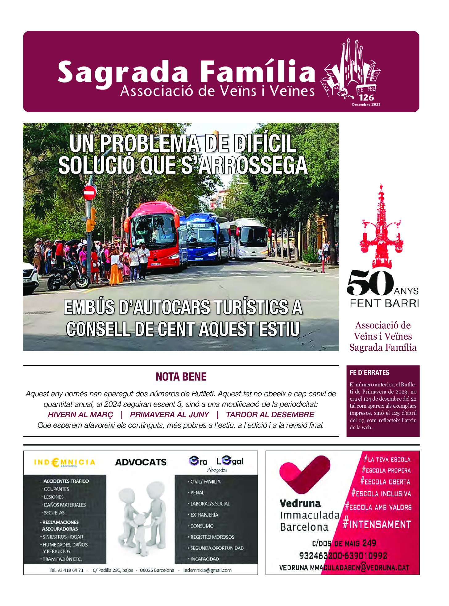 2023 DESEMBRE NÚM.126 – Associació Veïns SAGRADA FAMÍMLIA