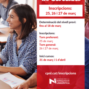 Inscripció cursos català Eixample 2025