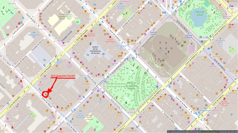 Localització AVV Sagrada Família